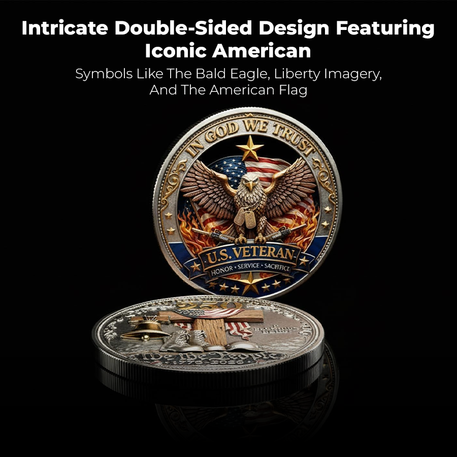 đ„Last Day 50% OFFđ„ 250 Years of Freedom Veteran Tribute Coin-AJZ