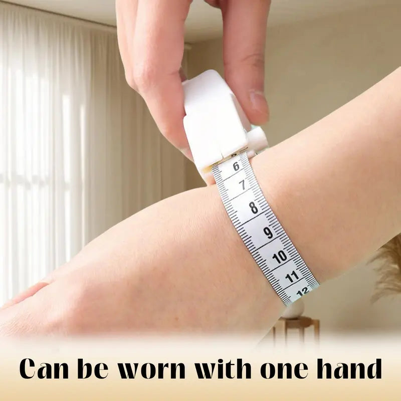 Body Measuring Tape 60 Inch, White,3D Automatic Lock for Accurate Waist/Hip Measurements-8WX