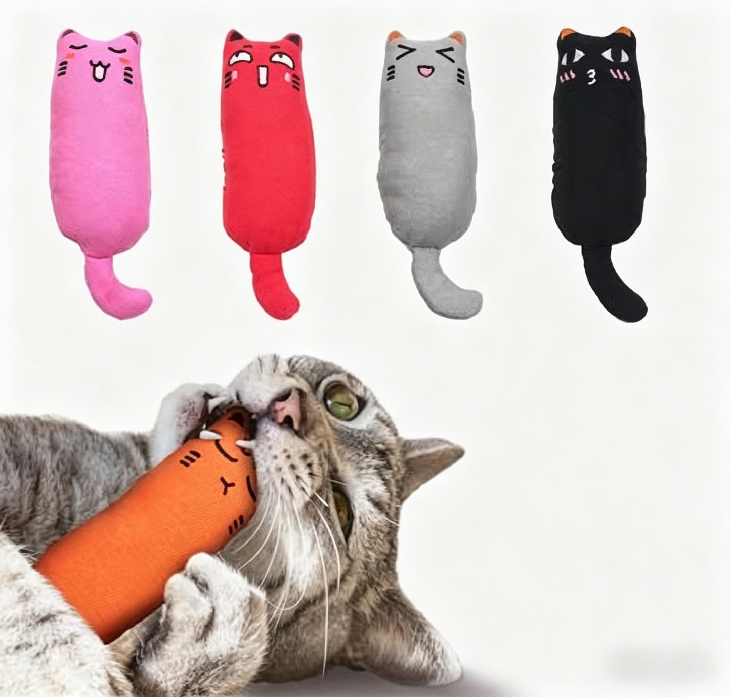 🐱 5-Pack Catnip Plush Cat Toys: The Ultimate Interactive Playtime Solution for Every Feline Friend!-LIN