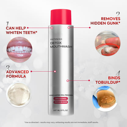 Advanced Stain-LiftingWhitening Mouthwash: VisibleDebris Removal & Fresh Breath-HS