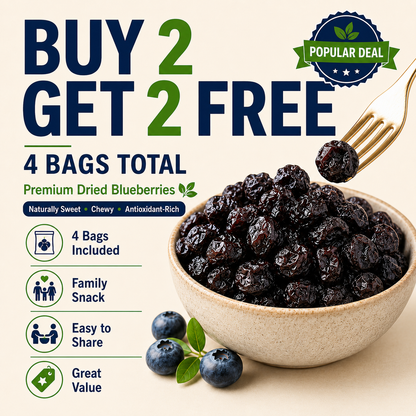 Premium Dried Blueberries – Naturally Sweet Chewy Fruit Snack for Eye Wellness & Healthy Circulation-8WX