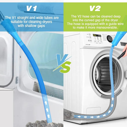 Sealegend Dryer Vent Cleaner kit Dryer Vacuum Hose Attachment with Stretch Universal Connector, Dryer Vent Cleaning Tool Vacuum Hose Lint Remover, Blue-8ZP