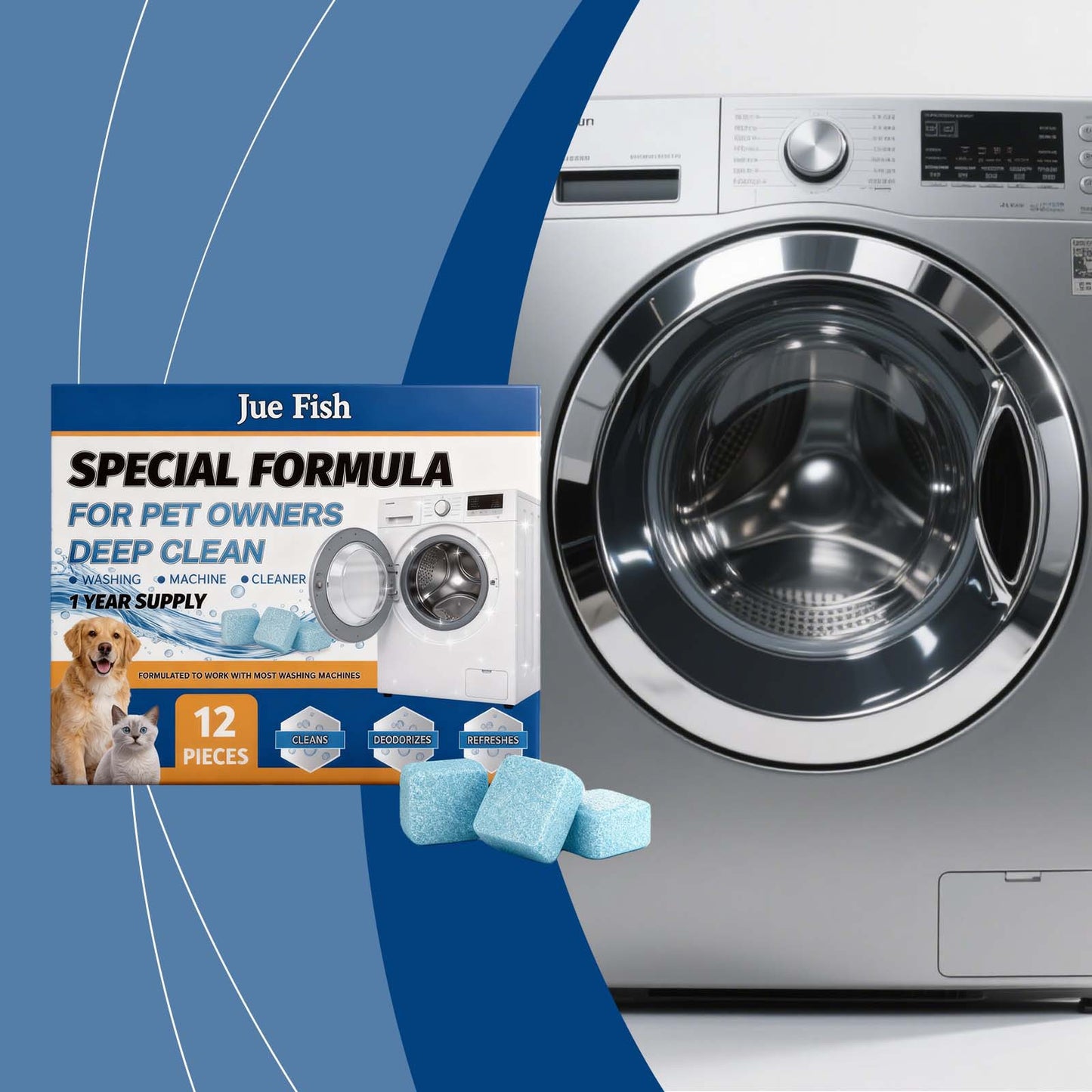 ACTIVE Washing Machine Cleaner for Pet Owners Enzymatic Deep Clean Descaler-AJZ