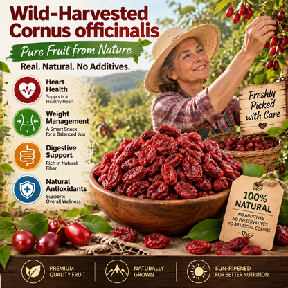 Carefully selected Cornus officinalis, naturally dried to preserve its unique flavor and nutrients-ZP2