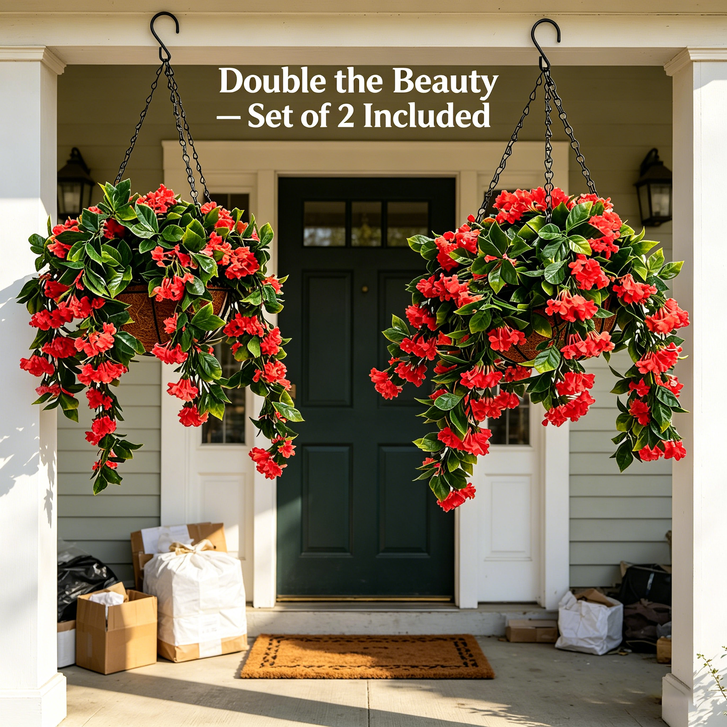 Improvements 15" Faux Crepe Myrtle Hanging Baskets-ZQ