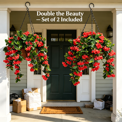Improvements 15" Faux Crepe Myrtle Hanging Baskets-ZQ