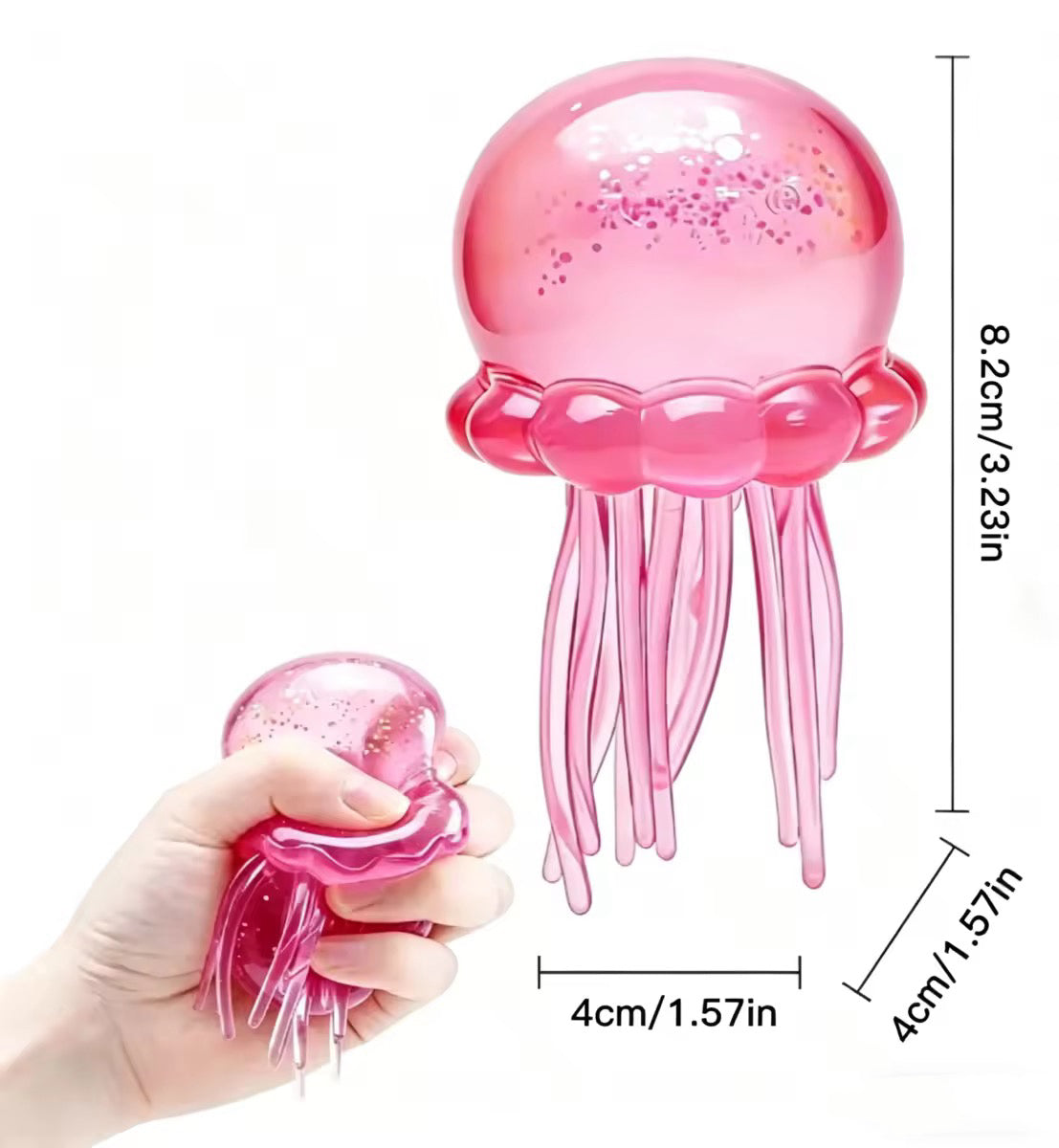 Soft Gel Filled Sensory Squeeze Toy, Stretchy Elastic Squishy Stress Relief Ball, Calming Anxiety Reducing Hand Fidget, Cute Relaxing Jelly Texture, Fun Portable Handheld Squeeze Toy Gift for All Ages-LIN