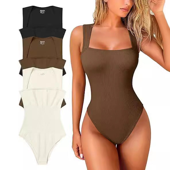 ✨Sleeveless Tummy Control Tank Tops Bodysuits - Coffee / S / ⚡Super fast delivery ⚡On Sale & Quick Ship-ZQ