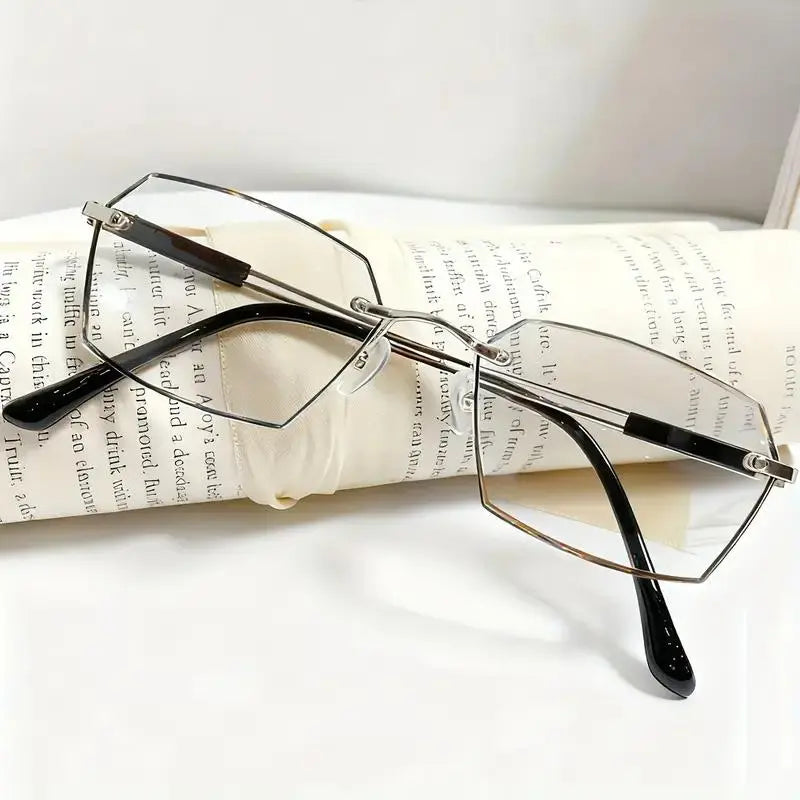 Half-Rim Metal Auto-Focus Glasses – One Pair for Nearsighted, Farsighted & Presbyopia, Anti-Blue Light & UV | Perfect for Work, Travel & All-Day Comfort-8WX