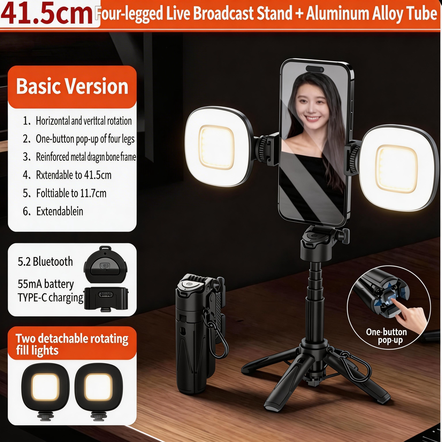 Ultra-mini Foldable Selfie Stick-ZQ