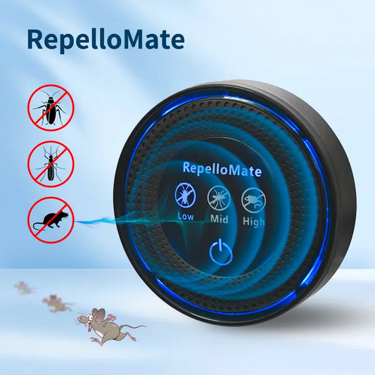 Repellomate Ultrasonic Pest Repeller Plug-In for Home – Electronic Mouse & Insect Control for Mice, Roaches, Spiders & Ants, 3 Modes-8WX