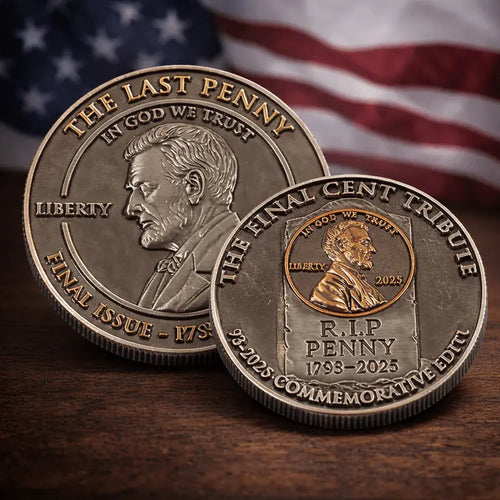 The Last Penny Commemorative Challenge Coin – Final Cent Tribute 1793–2025 Limited Edition-AJZ