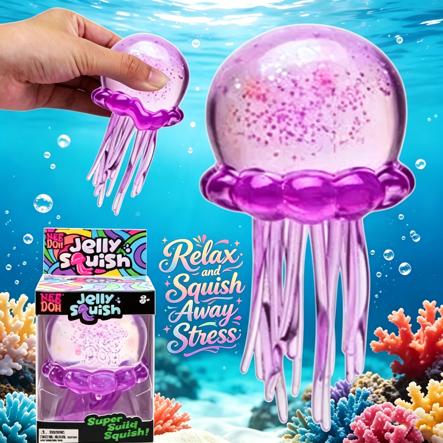 Soft gel-filled sensory squeezing toys, elastic and stretchable soft balls, Great for desk, travel, and gifting-8ZP