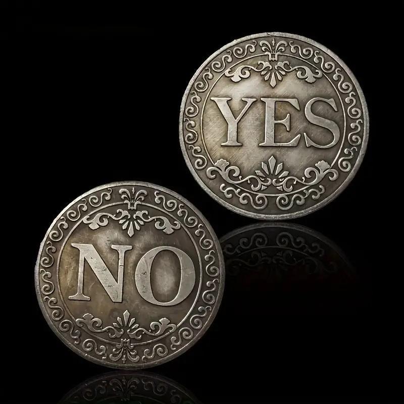 Yes No Decision Maker Lucky Coin, 1 Count Double-sided Commemorative Coin, Collectible Gift for Friends, Classmates, Family-AJZ
