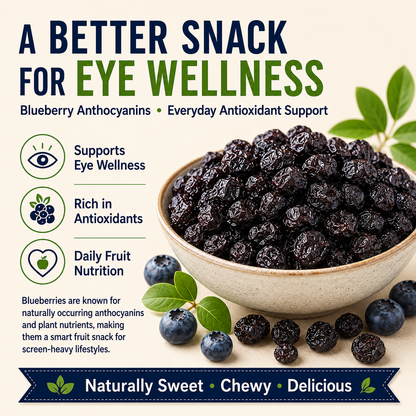 Premium Dried Blueberries – Naturally Sweet Chewy Fruit Snack for Eye Wellness & Healthy Circulation-8WX