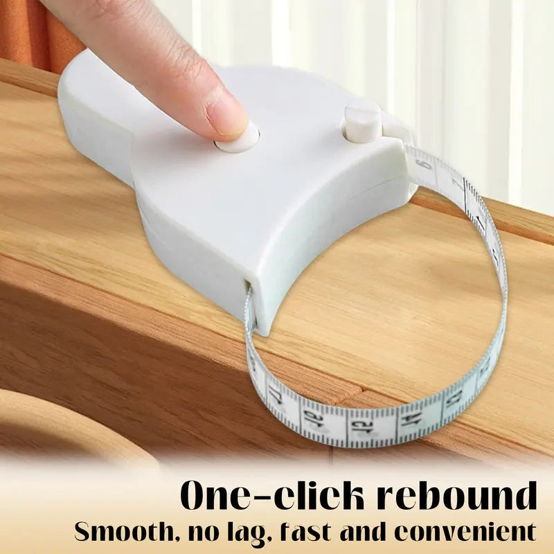 Body Measuring Tape 60 Inch, White,3D Automatic Lock for Accurate Waist/Hip Measurements-8WX