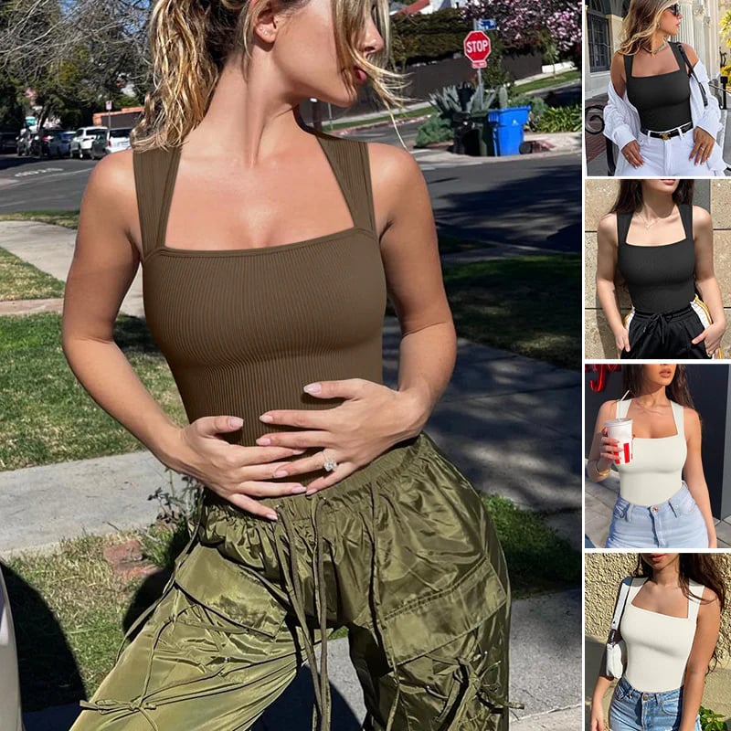 ✨Sleeveless Tummy Control Tank Tops Bodysuits - Coffee / S / ⚡Super fast delivery ⚡On Sale & Quick Ship-ZQ
