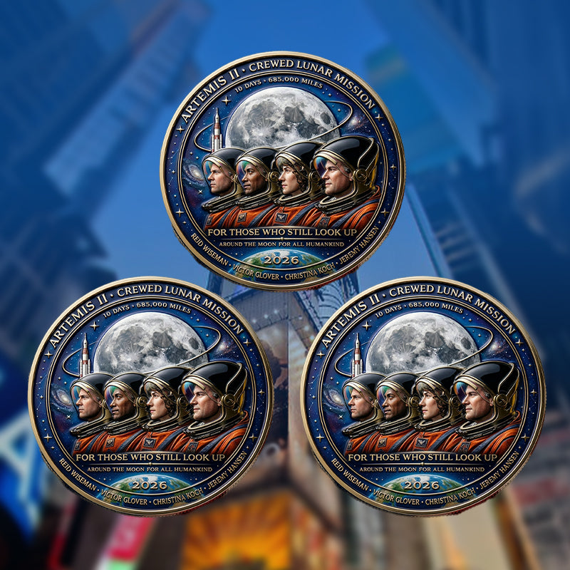 👩🏻‍🚀A TRIBUTE TO THE EXPLORERS - 🚀Artemis II Lunar Legacy Commemorative Coin🌙-HS
