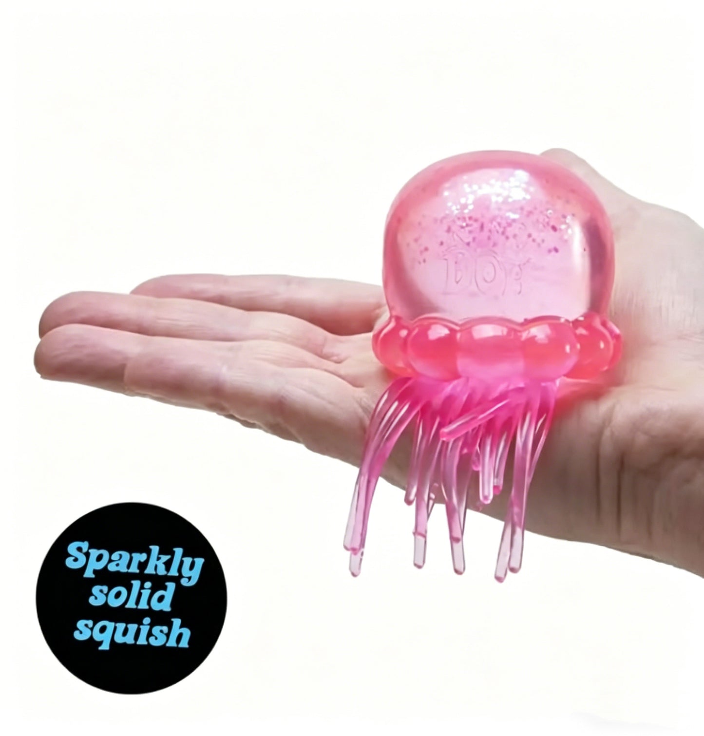 Soft Gel Filled Sensory Squeeze Toy, Stretchy Elastic Squishy Stress Relief Ball, Calming Anxiety Reducing Hand Fidget, Cute Relaxing Jelly Texture, Fun Portable Handheld Squeeze Toy Gift for All Ages-LIN