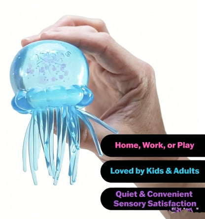 Soft Gel Filled Sensory Squeeze Toy, Stretchy Elastic Squishy Stress Relief Ball, Calming Anxiety Reducing Hand Fidget, Cute Relaxing Jelly Texture, Fun Portable Handheld Squeeze Toy Gift for All Ages-LIN