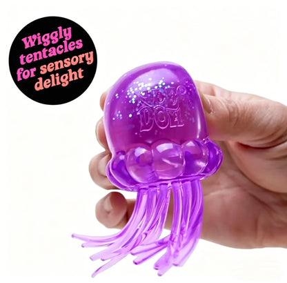 Soft Gel Filled Sensory Squeeze Toy, Stretchy Elastic Squishy Stress Relief Ball, Calming Anxiety Reducing Hand Fidget, Cute Relaxing Jelly Texture, Fun Portable Handheld Squeeze Toy Gift for All Ages-LIN