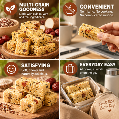 Quinoa Yam Millet Cake, Quinoa, Millet & Black Sesame, Ancient Grain Wellness Snack-ZP2