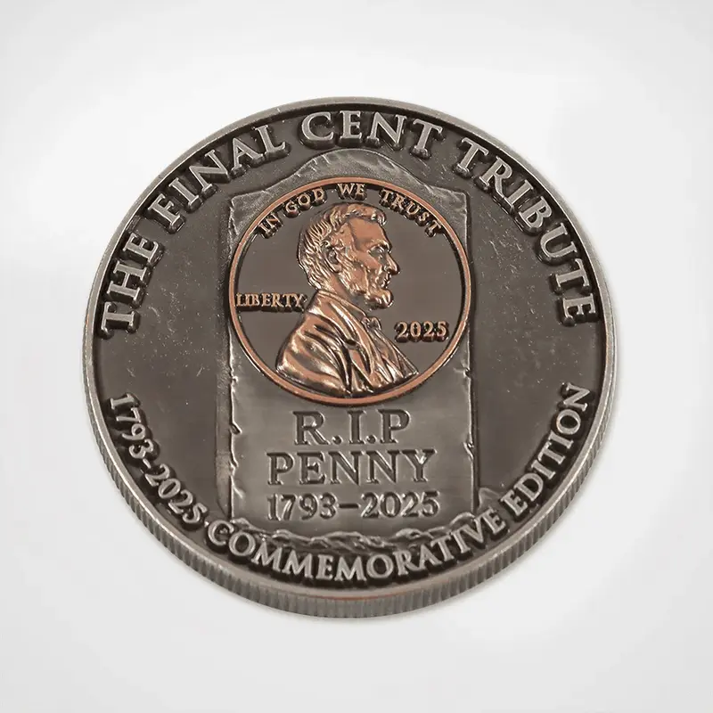 The Last Penny Commemorative Challenge Coin – Final Cent Tribute 1793–2025 Limited Edition-AJZ