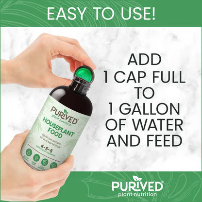 Houseplant Food |  Makes 50 Gallons | All-Purpose Plant Fertilizer for Potted Indoor Houseplants | Easy to Use | Made in USA-8WX
