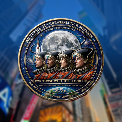 👩🏻‍🚀A TRIBUTE TO THE EXPLORERS - 🚀Artemis II Lunar Legacy Commemorative Coin🌙-HS