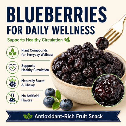 Premium Dried Blueberries – Naturally Sweet Chewy Fruit Snack for Eye Wellness & Healthy Circulation-8WX