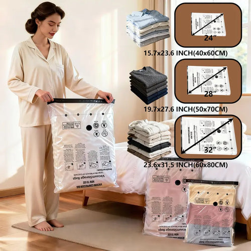 Pack Twice As Much In Half The Space Cordless vacuum compression bags that instantly create more suitcase space for smarter, stress-free-8WX
