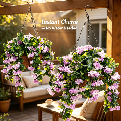 Improvements 15" Faux Crepe Myrtle Hanging Baskets-ZQ