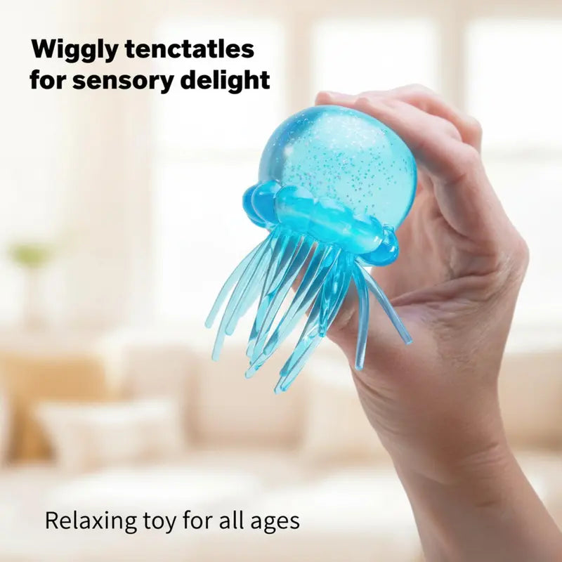 Soft Gel Filled Sensory Squeeze Toy, Stretchy Elastic Squishy Stress Relief Ball, Calming Anxiety Reducing Hand Fidget, Cute Relaxing Jelly Texture, Fun Portable Handheld Squeeze Toy Gift for All Ages-LIN