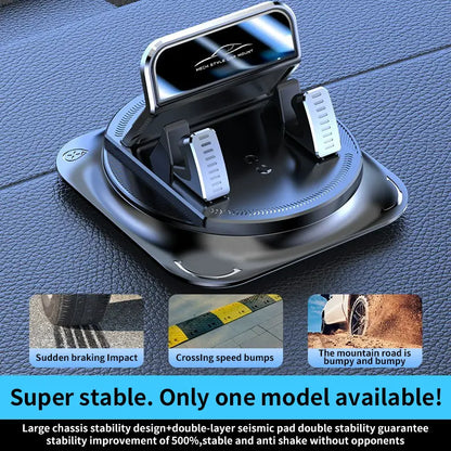 Car phone holder 360 degree rotation, suitablefor car navigation in-car dashboard, horizontaland vertica screen adjustment angle,suctioncup fixed non-slip mobile phone holdersuitable for iPhone and Android-8WX