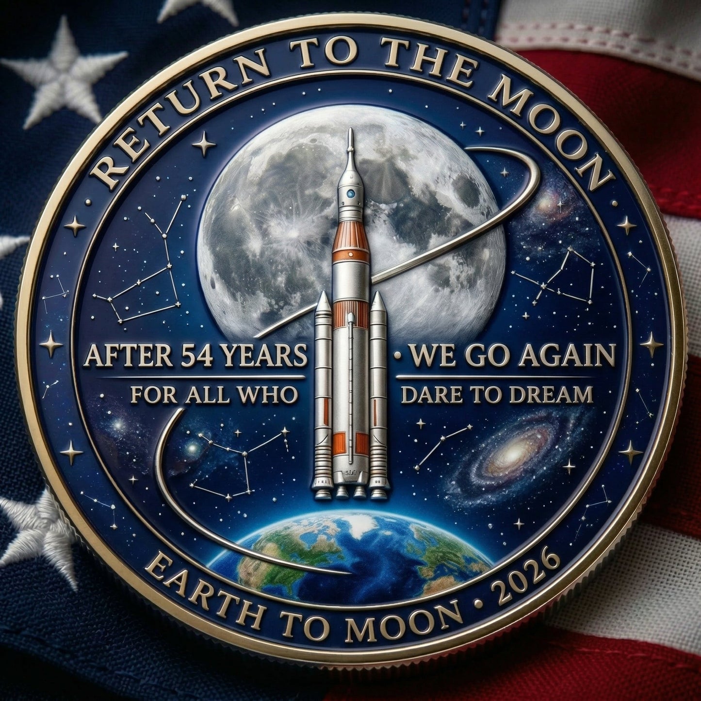 👩🏻‍🚀A TRIBUTE TO THE EXPLORERS - 🚀Artemis II Lunar Legacy Commemorative Coin🌙-HS