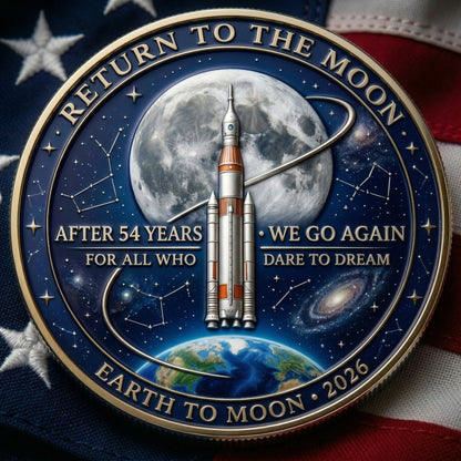 👩🏻‍🚀A TRIBUTE TO THE EXPLORERS - 🚀Artemis II Lunar Legacy Commemorative Coin🌙-HS