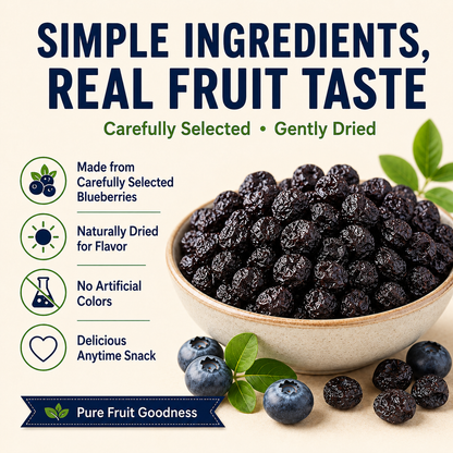 Premium Dried Blueberries – Naturally Sweet Chewy Fruit Snack for Eye Wellness & Healthy Circulation-8WX