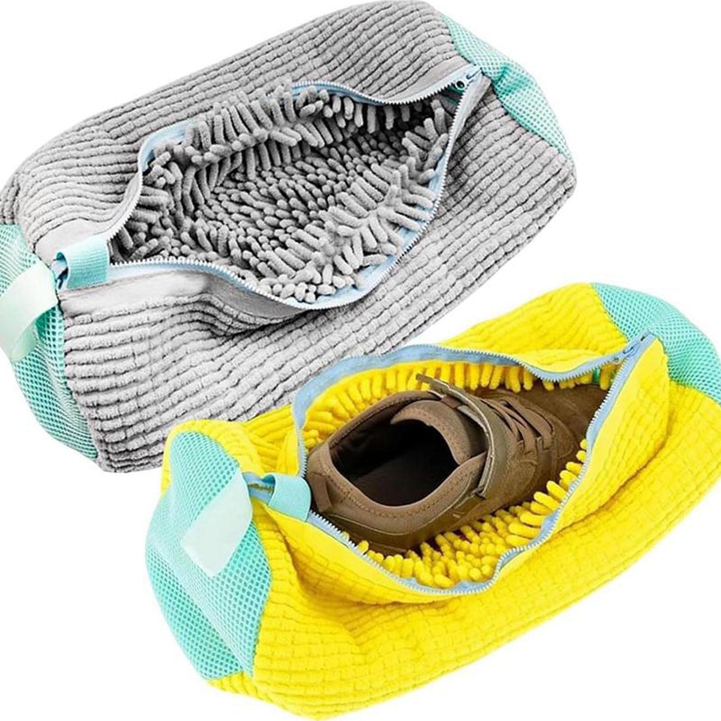 2-Pack XXL Shoe Washing Machine Bags – Reusable Sneaker Laundry Bags for Washer & Dryer, Sturdy Zipper with Hook, 360° Clean for Tennis Shoes, Slippers -8ZP