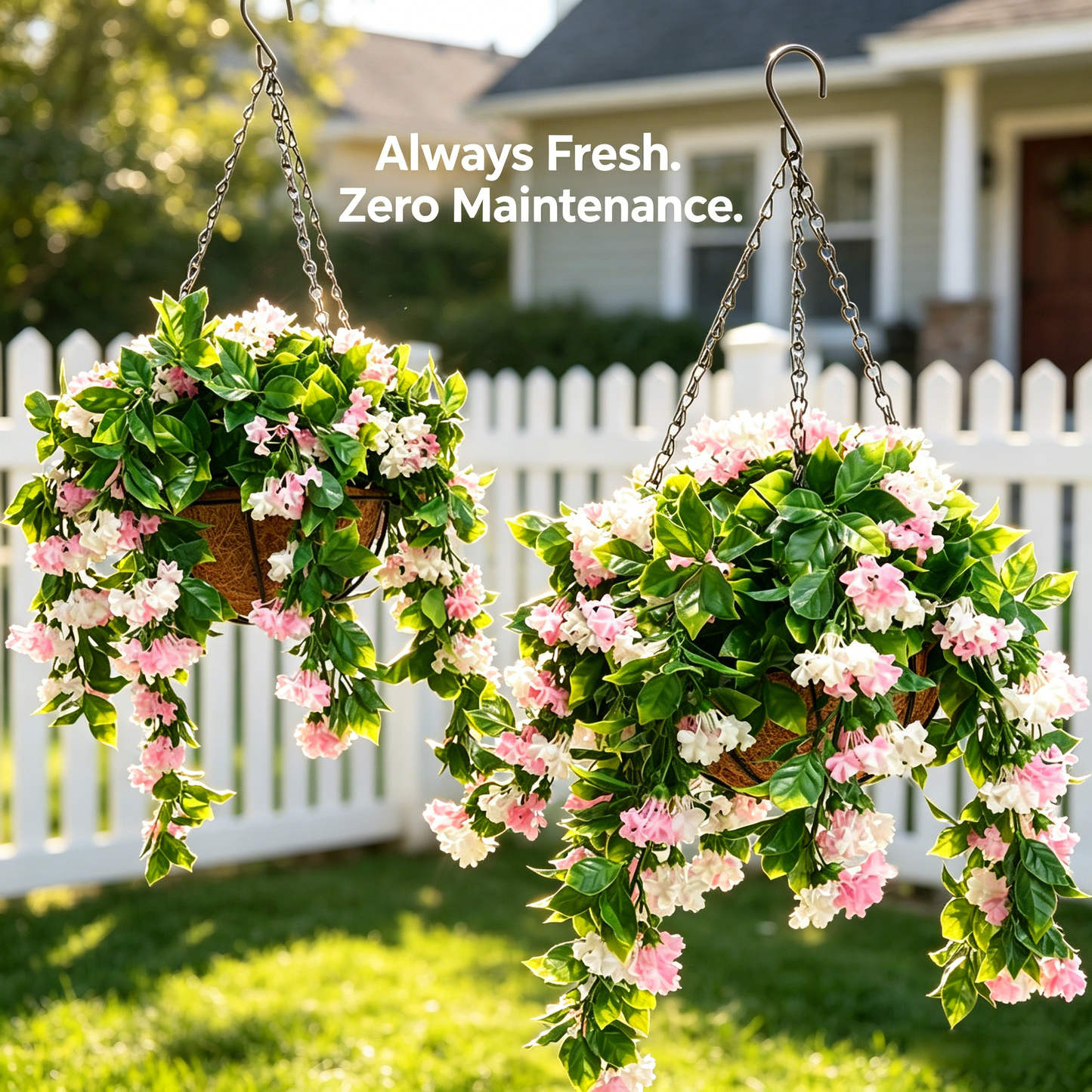 Improvements 15" Faux Crepe Myrtle Hanging Baskets-ZQ