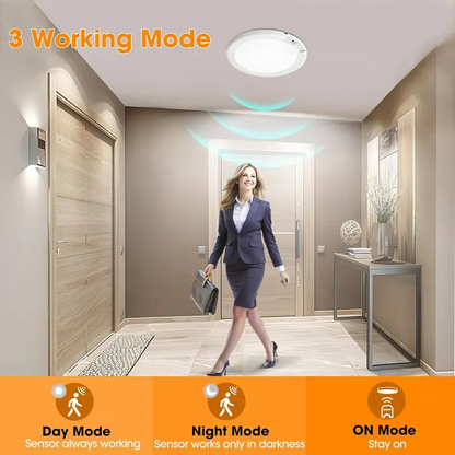 Rechargeable Motion Sensor Ceiling Light with Remote - Magnetic Wireless Ceiling Light Battery Powered for Closet Shower Stairs Shed Hallway Porch Patio ect-8ZP