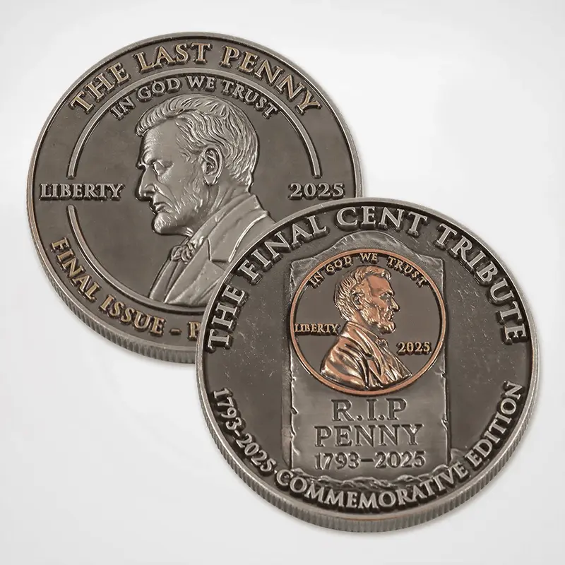 The Last Penny Commemorative Challenge Coin – Final Cent Tribute 1793–2025 Limited Edition-AJZ