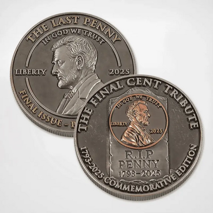 The Last Penny Commemorative Challenge Coin – Final Cent Tribute 1793–2025 Limited Edition-AJZ