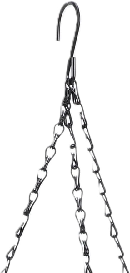 Hanging Bird Feeder and Bath, Double Layer Plastic Feeder Bowl with Metal Chain for Outdoor Garden Courtyard, Weather Immune Versatile Design Attracts Wild Birds-YAO