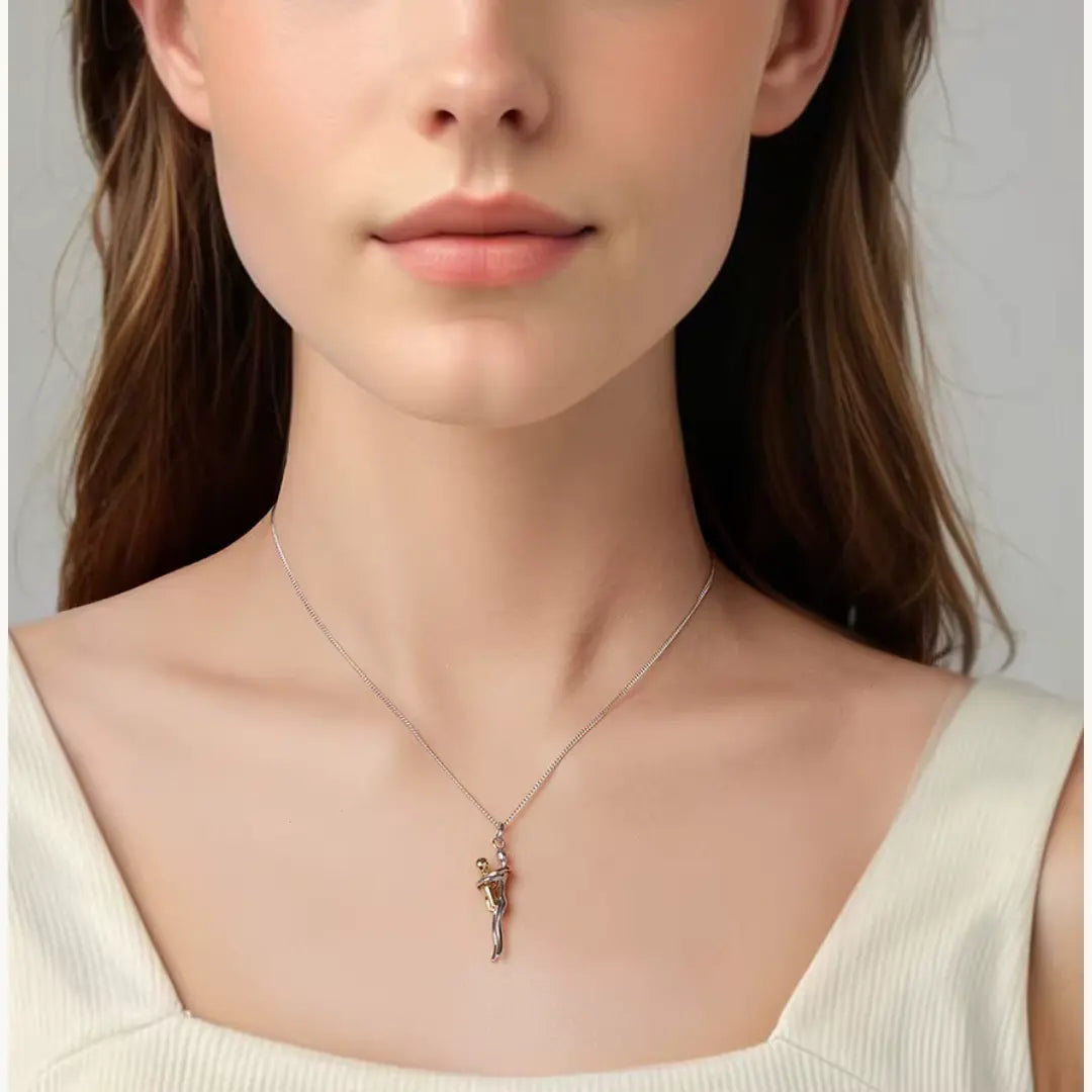 Forever Hug Necklace  A meaningful gift symbolizing unconditional love between mother and child-8WX