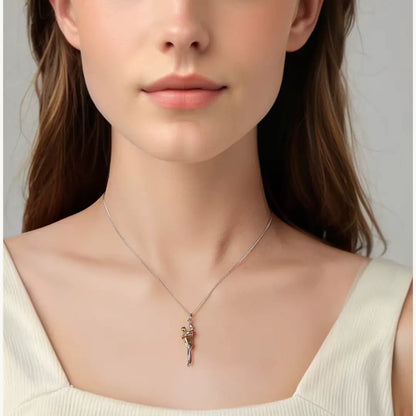 Forever Hug Necklace  A meaningful gift symbolizing unconditional love between mother and child-8WX