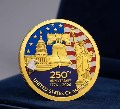 USA 250th Anniversary Coin Medal - American Independence Commemorative Coin 1776–2026 | USA Semiquincentennial Medal Coin | 250th Anniversary American Collectible-8ZP