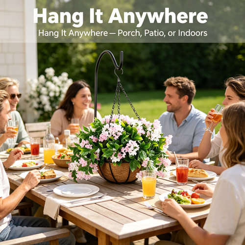 Improvements 15" Faux Crepe Myrtle Hanging Baskets-ZQ