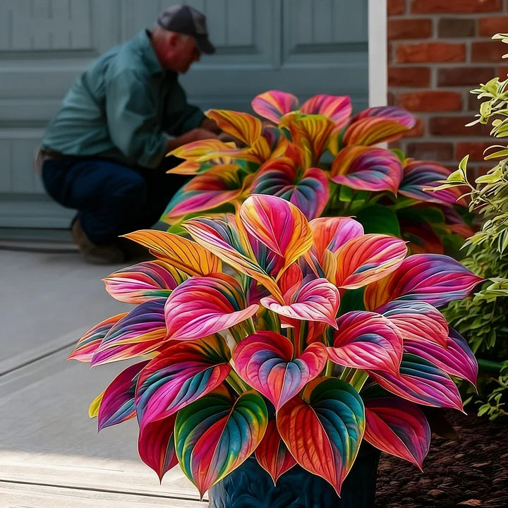 Rare Red White Blue Hosta Seeds – Patriotic Perennial Heart-Shaped Foliage for Shade Gardens-AJZ