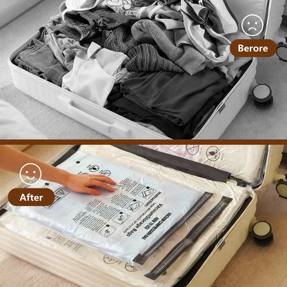 Pack Twice As Much In Half The Space Cordless vacuum compression bags that instantly create more suitcase space for smarter, stress-free-8WX