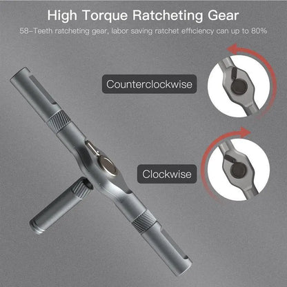 SEESE 24 in 1 DlY Screwdriver Set,1 Set SwitchableScrewdriver Shape Magnetic Screwdriver Set,Compact and Portable Ratchet Screw0driver SetHome Repair Tool Box-8ZP